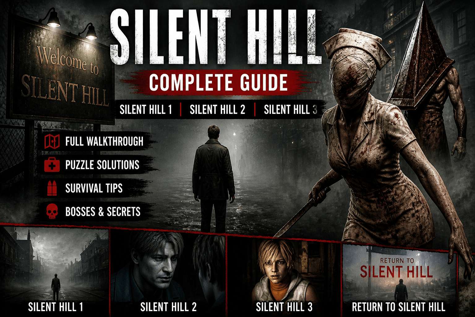 Silent Hill Guide: Complete Tips for Silent Hill 1, Silent Hill 2, and Silent Hill 3